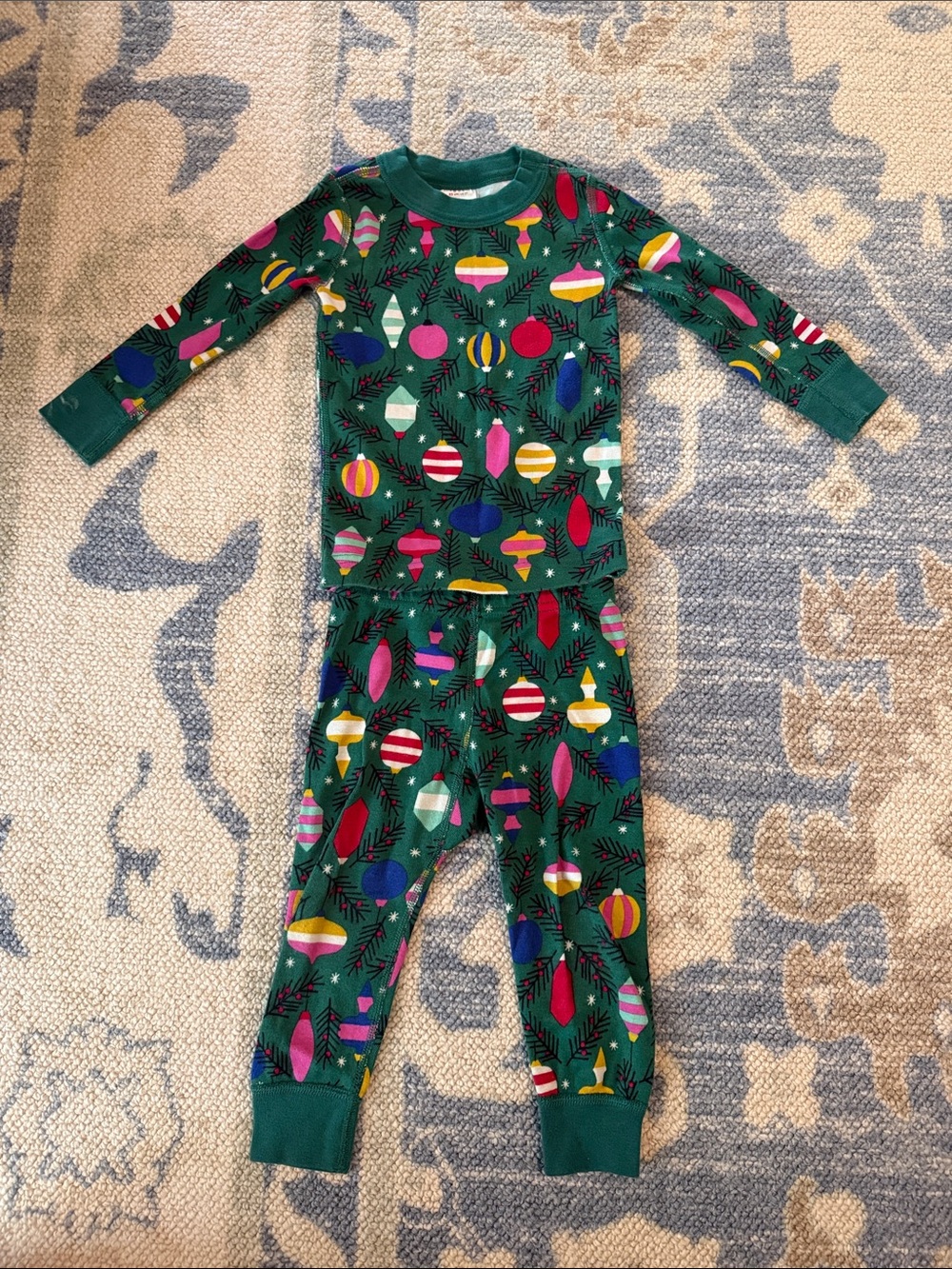 Hanna Anderson 2T Kids Holiday Ornament Pajama Set Family Match